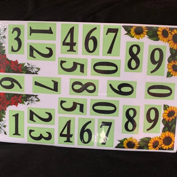 Floral Mailbox Magnets Excellent Quality Magnetic Numbers Flowers - Picture 1 of 8